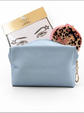 Cosmetic Bag BeautyBundle + Betty Boop Coin Purse + ICING Facial Bling NWT
